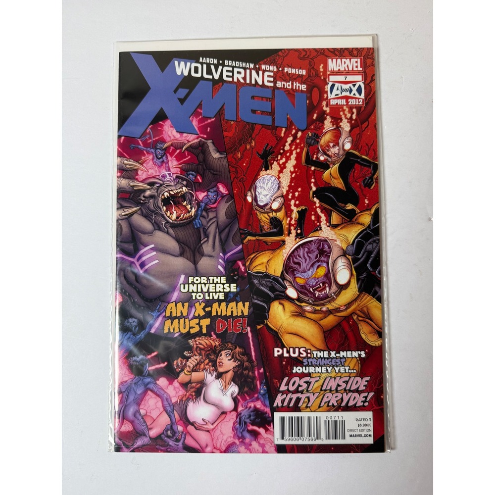 Wolverine and the X-Men 7‎ Marvel 2012 AvX Jason Aaron Nick Bradshaw Kitty Pryde